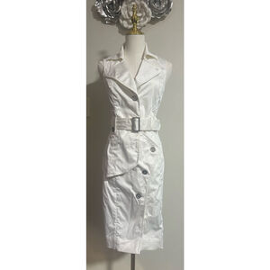 Ted Baker London White Belted Button-Front Dress – Size 1 (US 4)